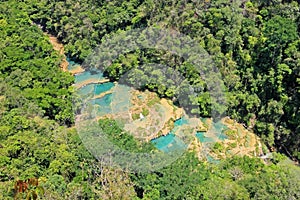 The turquoise waterfalls of Semuc Champey, Guatemala