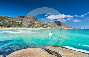 Turquoise waters at a secret beach in Cape Town