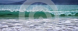 Turquoise wave at Luskentyre Beach