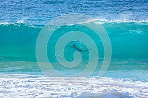 turquoise waves at Sandy Beach, Hawaii