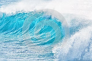 Turquoise waves at Sandy Beach, Hawaii