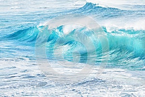 Turquoise waves at Sandy Beach, Hawaii