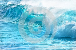 turquoise waves at Sandy Beach, Hawaii