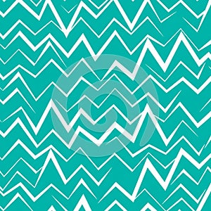 Turquoise and white abstract pattern featuring zigzag lines, creating a dynamic,