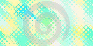 Turquoise yellow blue rounded cells grid background. Bubbled liquid creative design. Awesome colored sweet holiday texture.