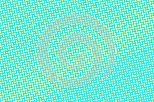 Turquoise yellow dotted halftone. Diagonal frequent dotted gradient.