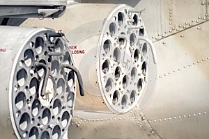 Turret of the anti-tank missile system on helicopter gunship