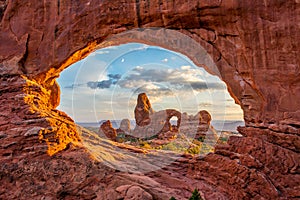 Turret Arch, North Window, Arches National Park, Utah