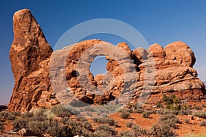 Turret Arch Rock Canyon Arches National Park Moab Utah