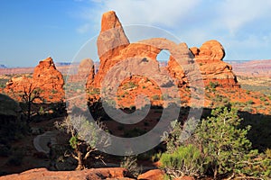 Turret Arch in Windows Section, Arches National Park, Utah, USA