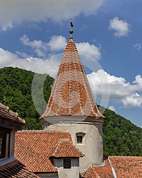 Turret of Bran Castle in Transylvania