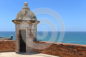 Turret at Castillo San Cristobal in San Juan, Puerto Rico. photo