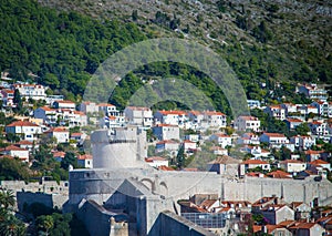 Turret on the fortress wall in Dubrovnik