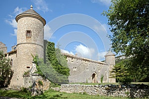 The turret of old castle in France