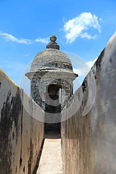 Turret on Wall of El Morro in San Juan Puerto Rico