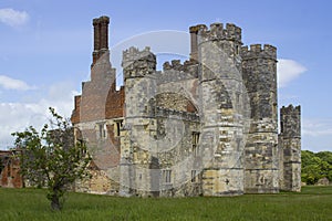 The turreta and ramparts of the ruins of Titchfield Abbey in Hamoshite