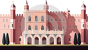 Turreted Cartoon Castle aI generated