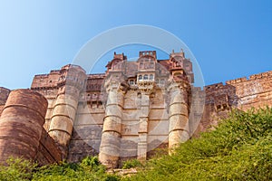 Turrets on the Mehrangarh Fort