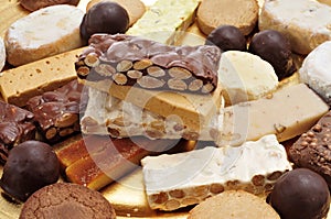 Turron, polvorones and mantecados, typical christmas confections