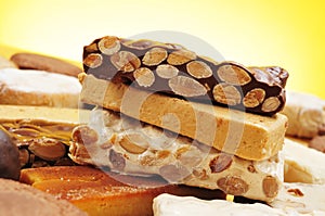 Turron, polvorones and mantecados, typical christmas confections