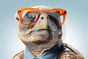 A turtle character rocking trendy sunglasses