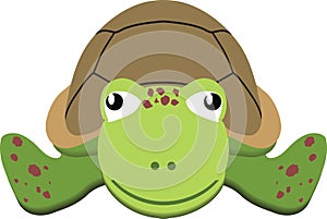 Turtle Flat Art Illustration