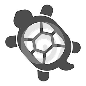 Turtle with hard shell solid icon, domestic animals concept, tortoise sign on white background, Turtle icon in glyph photo