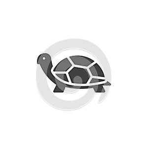 Turtle icon vector, filled flat sign