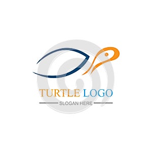 Turtle Logo design Vector Illustration template