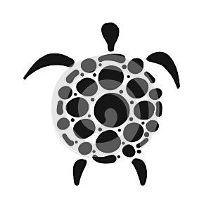 Turtle logo, silhouette for your design