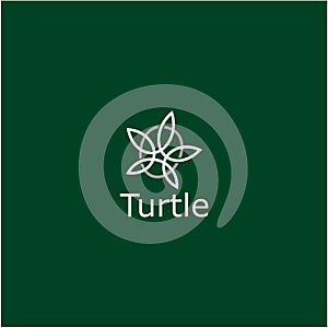 turtle logo vector outline design modern template