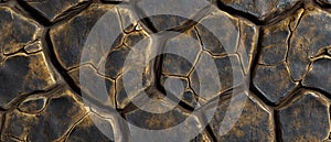 Turtle shell texture with copy space. Close-up turtle pattern. Reptile shell design. Detailed turtle shell close-up.