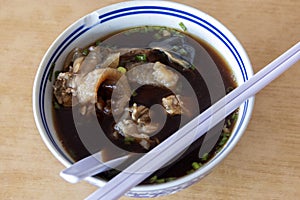 Turtle soup, also known as terrapin soup