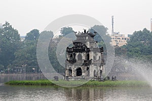 Turtle tower in Hanoi, Vietnam