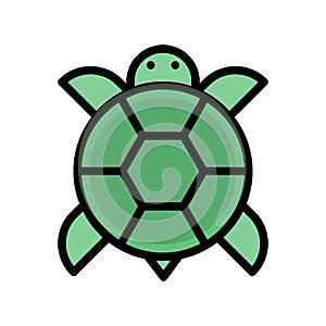 Turtle vector, Chinese New Year related filled style icon editable stroke