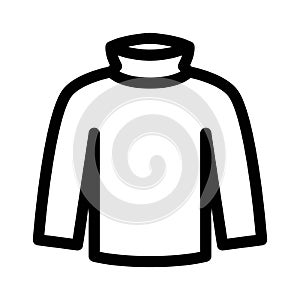 Turtleneck T-shirt, fashion technical illustration with long sleeves