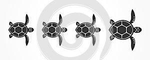 Turtles family. Vector illustration