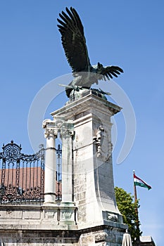 Turul bird on the Royal Castle in Budapest