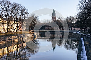 Turun Tuomiokirkko church in Turku, Finland in spring