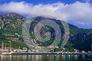 Turunc bay, Aegean sea and mountains