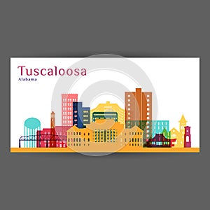 Tuscaloosa city architecture silhouette. photo