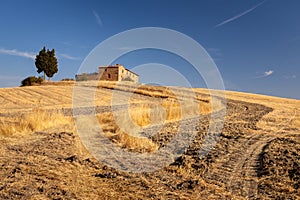 Toscana campagna dopo alba, 