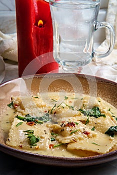 Tuscan Creamy Cheese Ravioli