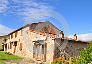 Tuscan house Tuscany italy photo