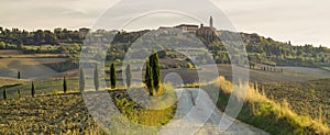 Tuscan landscape in the morning