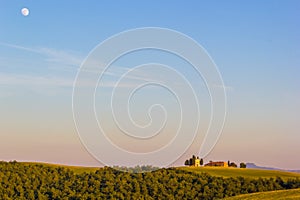 The Tuscan Landscape, Vitaleta chapel Church