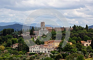 Tuscan renaissance San Miniato al Monte landscape Florence, Italy