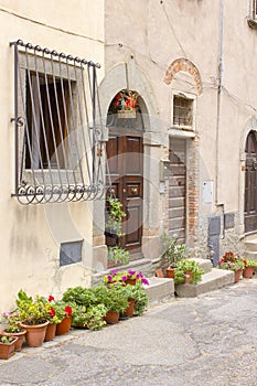 Tuscan street, Castagneto village, Tuscany photo