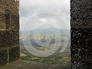 Tuscan Valley of Orcia to Radicofani in Italy.