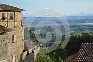 Tuscan village of San Gimignano, in northwestern Italy